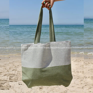 Un très grand sac de plage en fouta tunisienne 100% coton