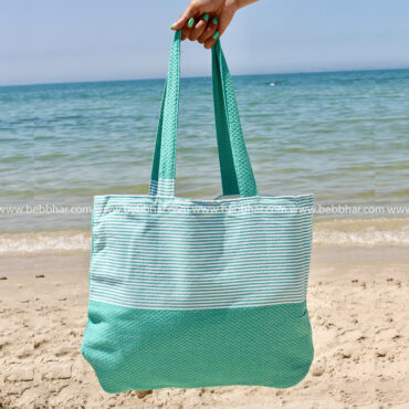 Un très grand sac de plage en fouta tunisienne 100% coton et avec doublure